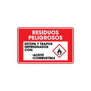 Señalamiento Trapos 15 X 30 “vinil”
