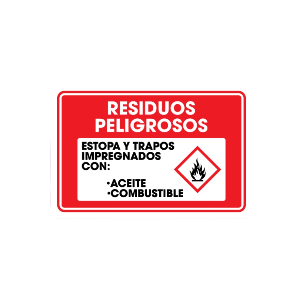 Señalamiento Trapos 15 X 30 “vinil”