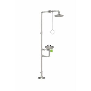 Regadera C/Lavaojos Galv C/ 2 Roc Camp y Charola Acero Inox