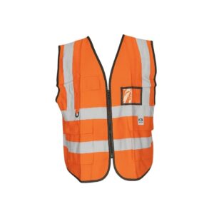 Chaleco Rescatista con Cinta Refrejantes Hb “naranja” Sp