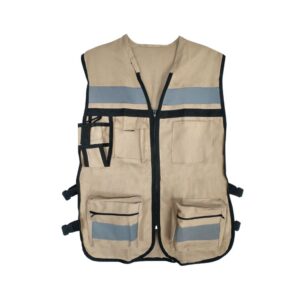 Chaleco Rescatista con Cintas Reflejante “beige”