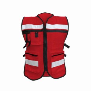 Chaleco Rescatista con Cintas Reflejantes “rojo”