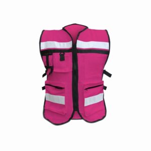 Chaleco Rescatista con Cintas Reflejantes “rosa”