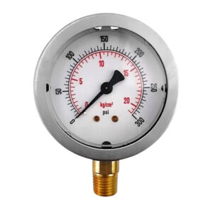 Manómetro 2.5 Rango 0 a 300 PSI Acero Cromado Gliserina